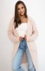 Oversizowy kardigan damski z kapturem Laval light pink